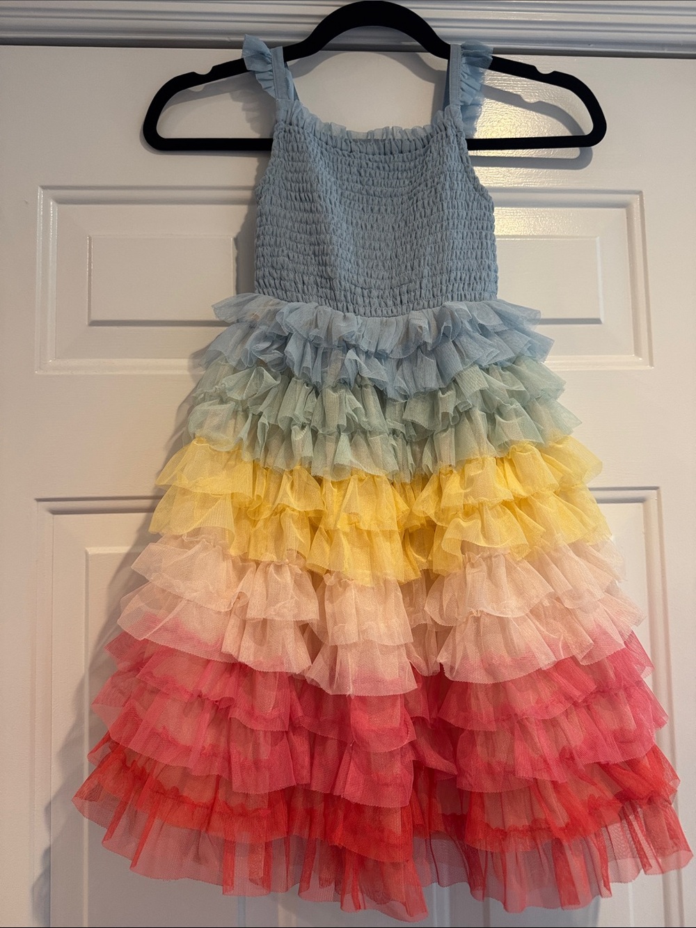 Mini Boden Girls Rainbow Skirt Tulle Dress Size 5-6Y Excellent Condition
